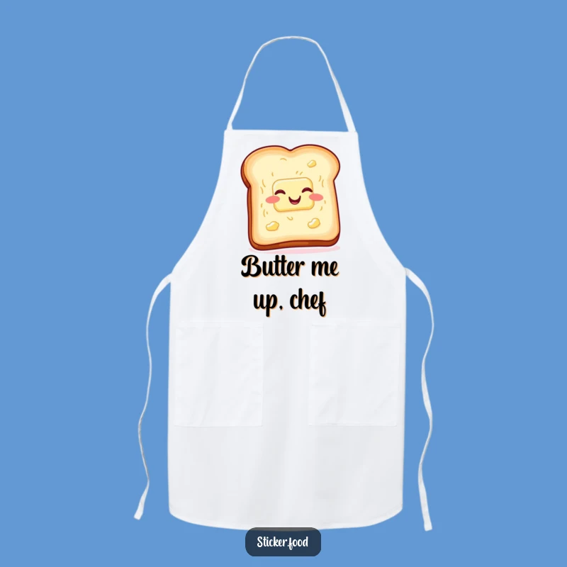 Funny Toast Butter Apron, Wiggling with Glee Kitchen Humorous Wear