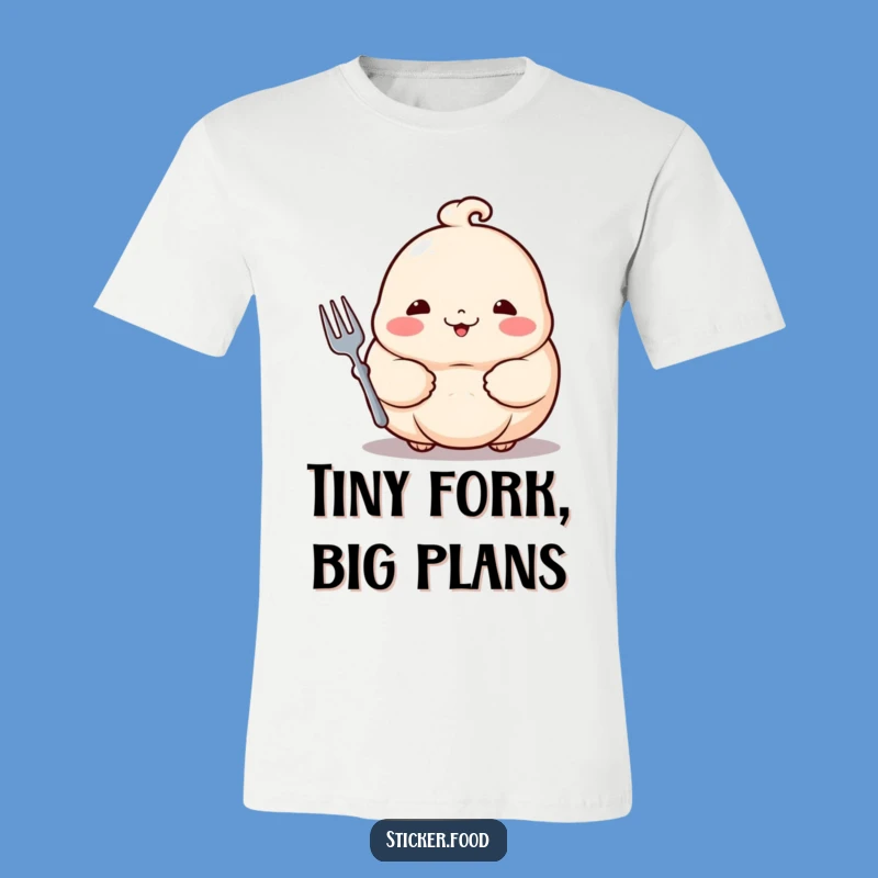 Funny Dumpling T-Shirt: Rosy Cheeks, Tiny Fork, Perfect Humorous Gift